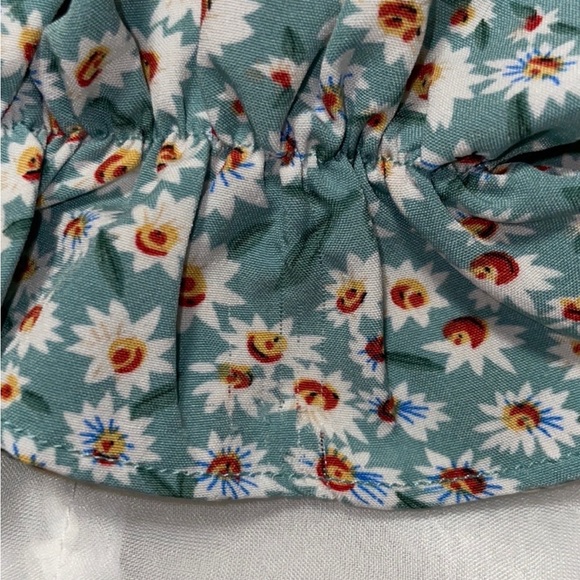 SHEIN Puff Sleeve Ruched Front Floral Dress X-Small - Picture 15 of 15